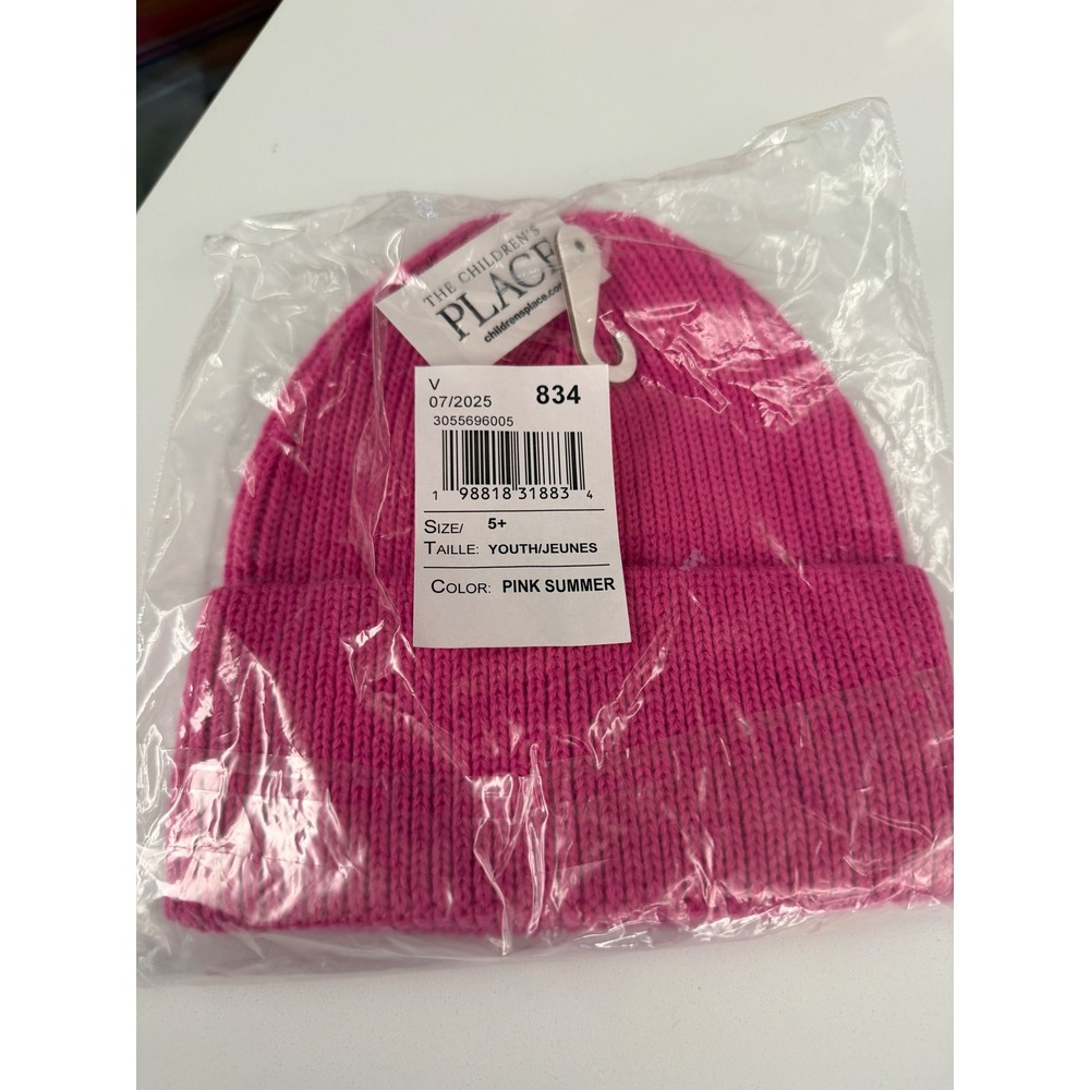 The Children's Place Youth Pink Summer Knit Beanie Hat Size 5+ 3055696005 NEW
